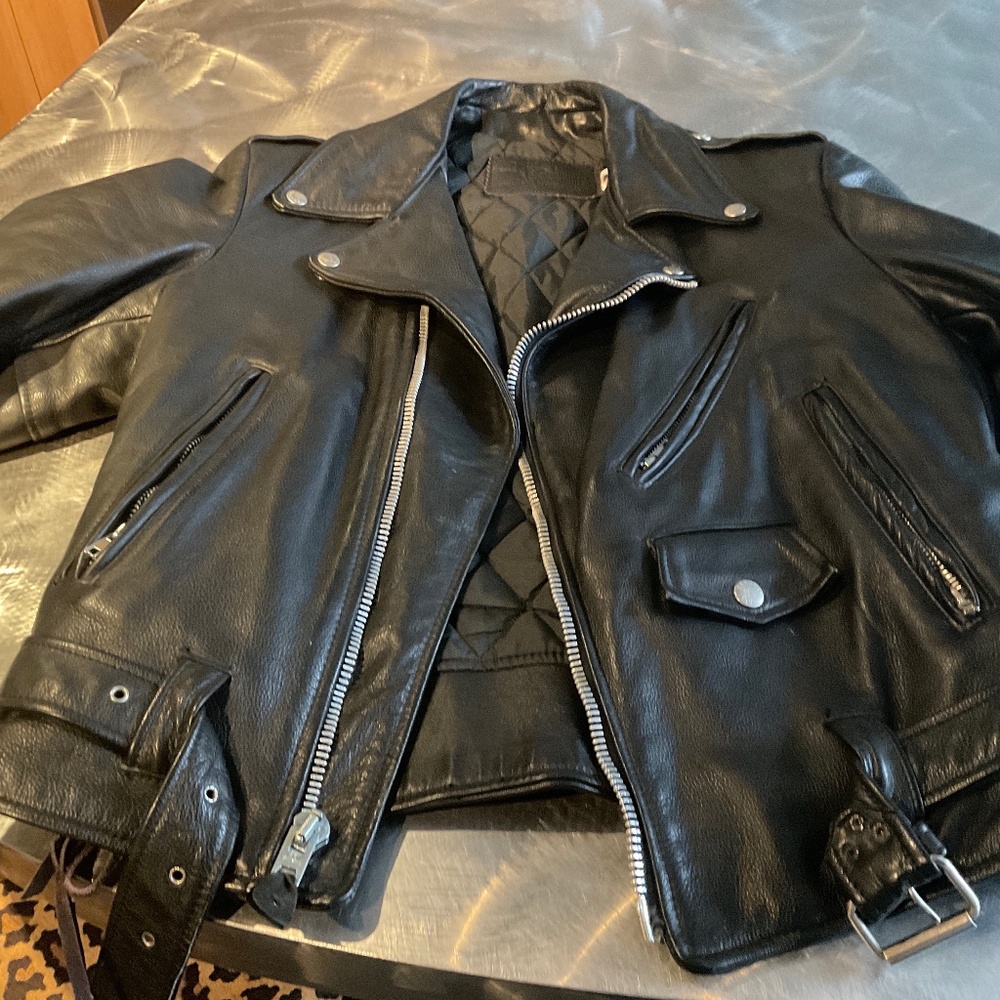 COPY - Motorcycle/biker jacket, lined, size Mens 40